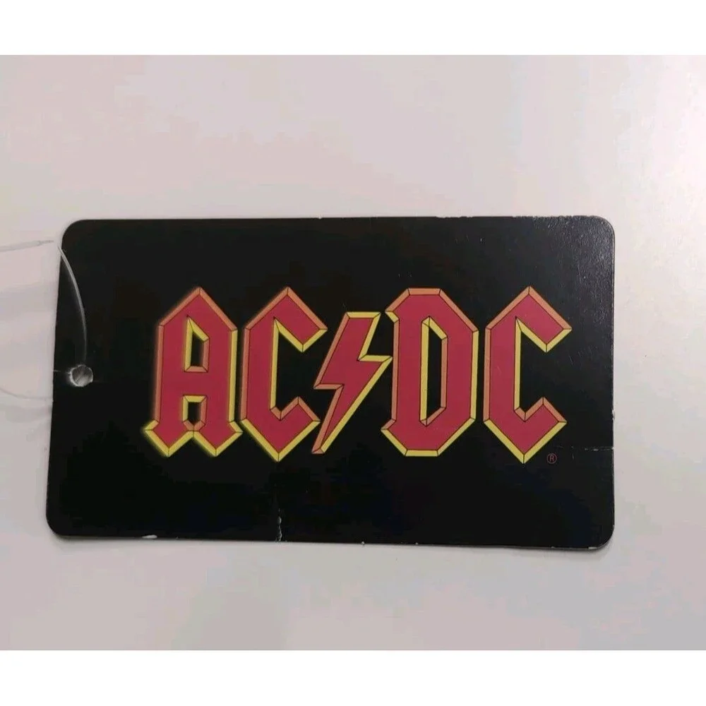 NWT AC/DC Rock Money Talk Canvas Zippered Makeup Bag Clutch Officially Licensed